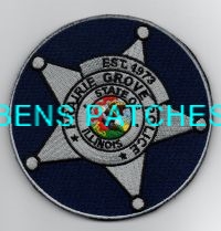 ILLINOIS,PRAIRIE GROVE POLICE HAT PATCH 1
